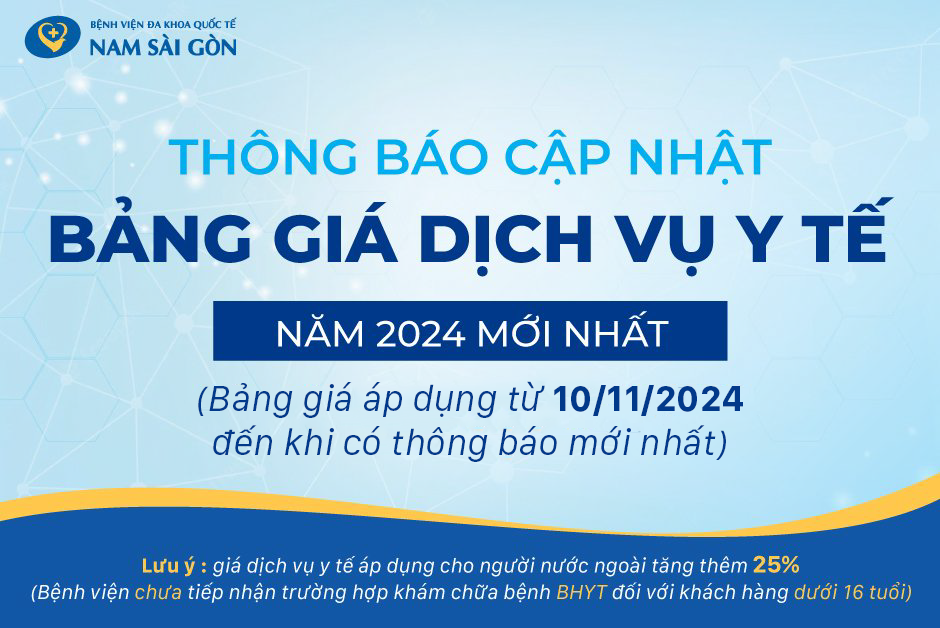 BẢNG GIÁ DỊCH VỤ Y TẾ CẬP NHẬT MỚI NHẤT NĂM 2024 (Bảng giá áp dụng từ ngày 10/11/2024 đến khi có thông báo mới)