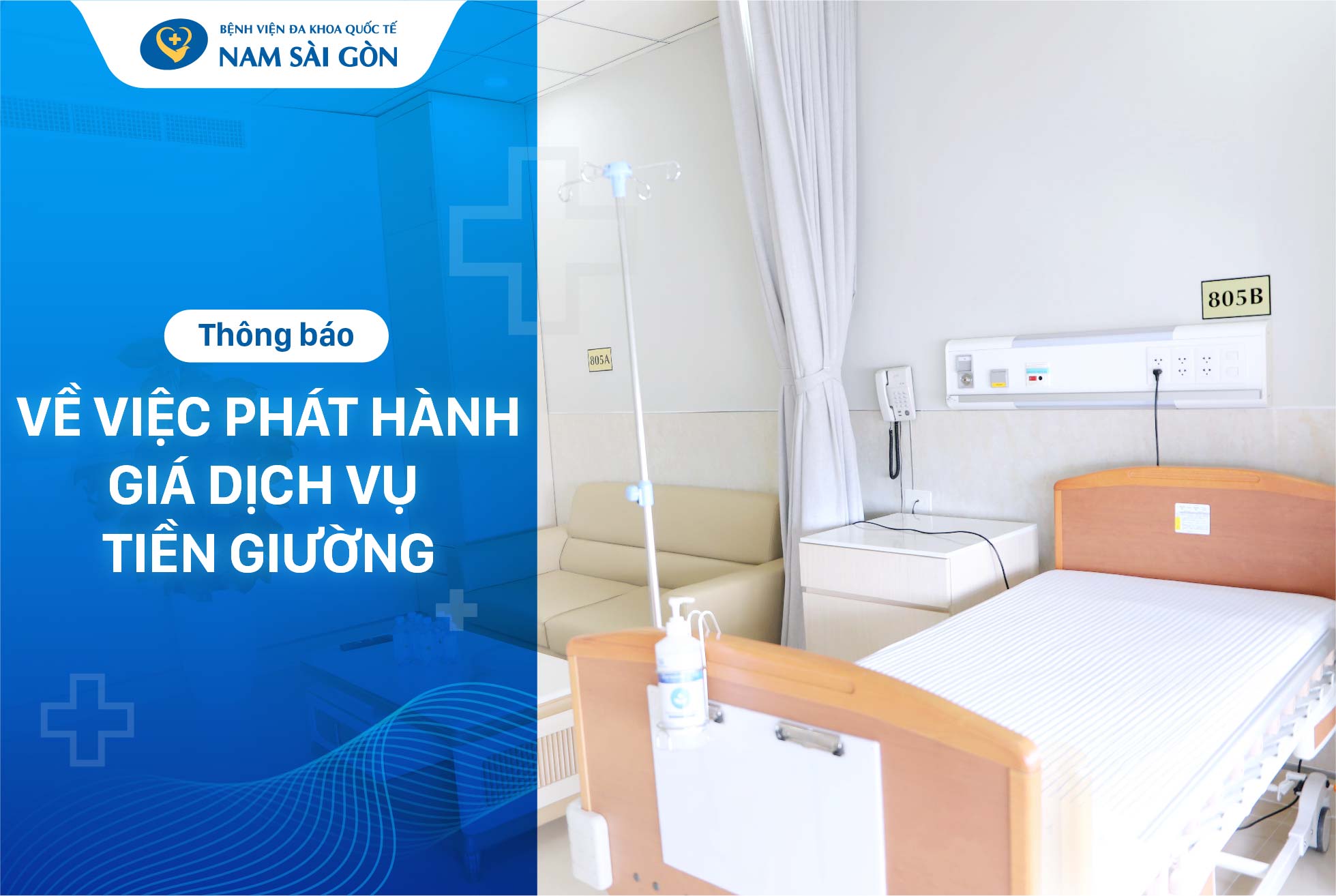 THÔNG BÁO VỀ VIỆC PHÁT HÀNH GIÁ DỊCH VỤ TIỀN GIƯỜNG