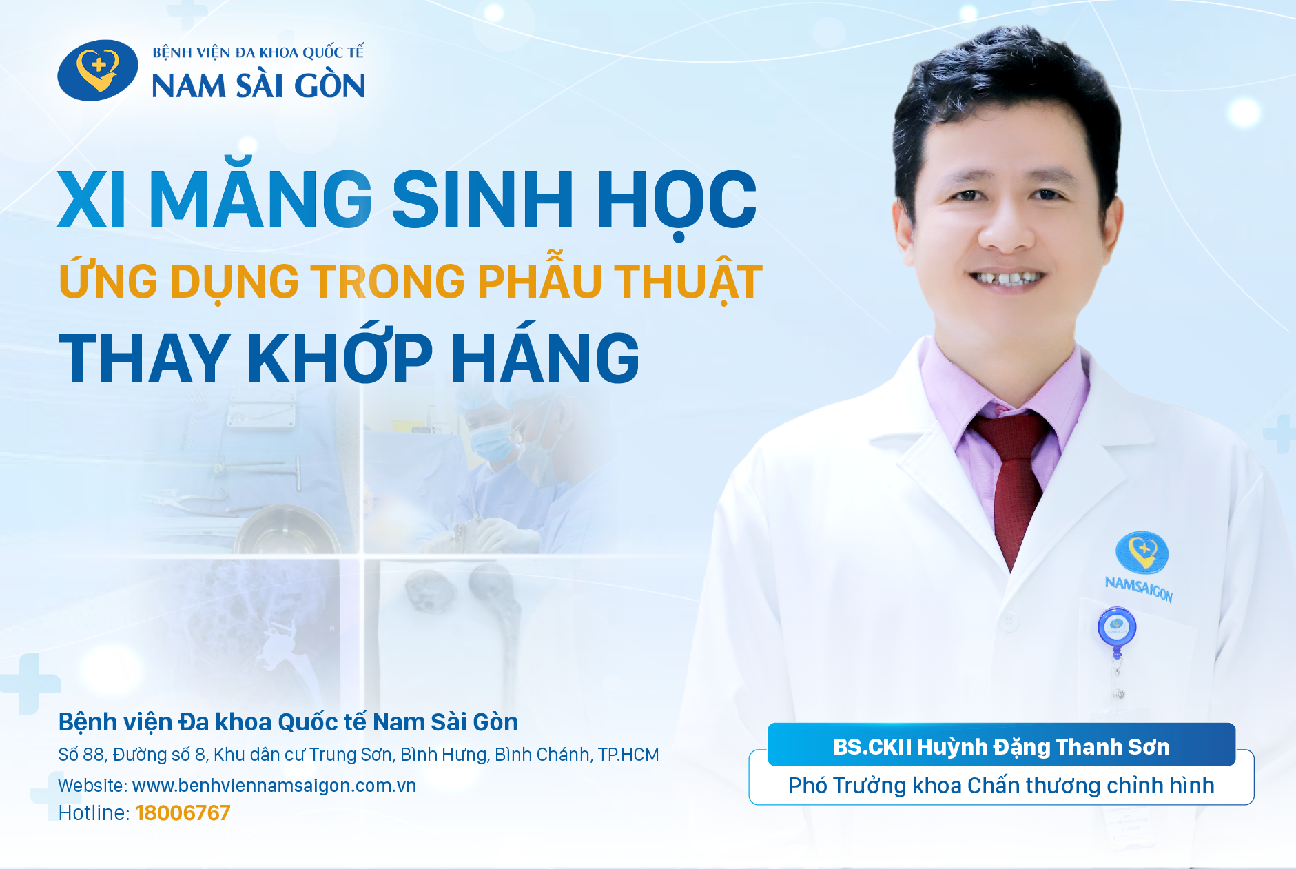 XI MĂNG SINH HỌC ỨNG DỤNG TRONG PHẪU THUẬT THAY KHỚP HÁNG